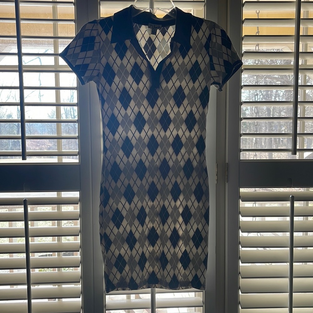 collared-patterned minidress - Picture 2 of 4
